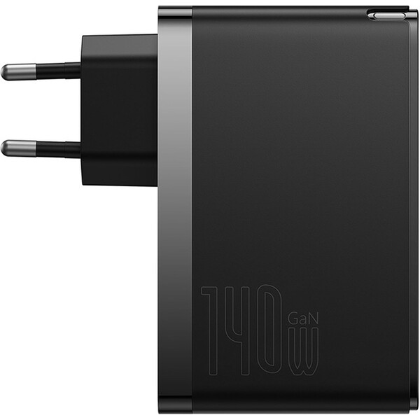 Baseus GaN5 Pre rýchlonabíjačka 140W 2x USB-C, 1x USB čierna