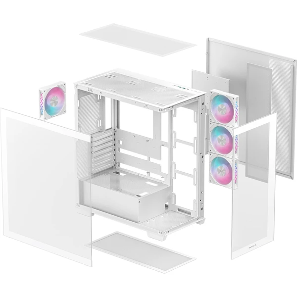 DEEPCOOL CG580 4F biela - Počítačové skrine - Obrázok XI2E000K01