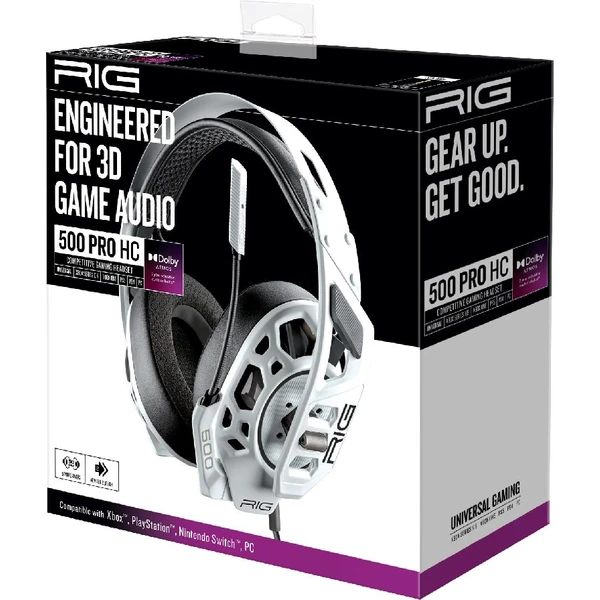 Nacon RIG 500 PRE HC GEN2 herný headset pre PS4/PS5/XSX|S/XONE/SWITCH/PC biely - Slúchadlá - Obrázok XJ37700301