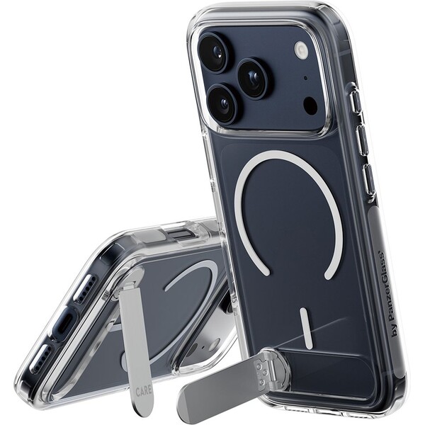 E-shop PanzerGlass® CARE Kickstand kryt s MagSafe Apple iPhone 17 Pro strieborný/biely