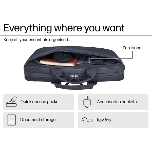 HP Everyday 16 Odyssey Gray taška pre notebooky 16" čierno-šedá (A08JTAA#000) - Tašky - Obrázok XJRF000K01
