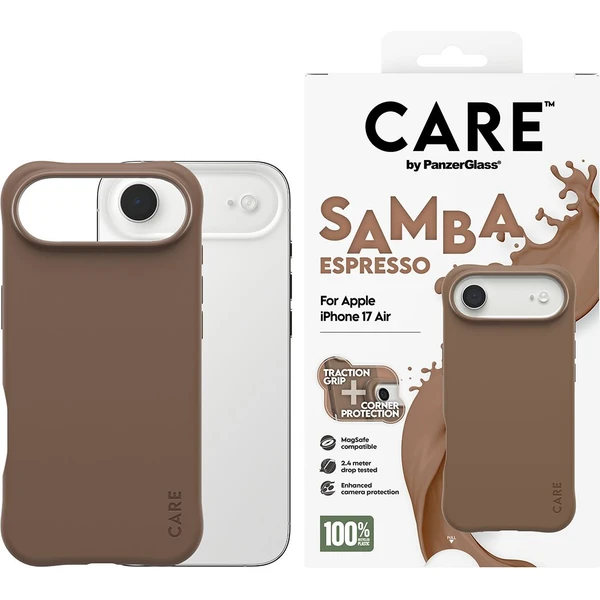 PanzerGlass® CARE Samba kryt s MagSafe Apple iPhone Air Espresso - Puzdra - Obrázok XKDH000K01