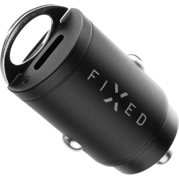 FIXED Mini autonabíjačka s 2x USB-C, PD, 30W, čierna - Nabíjačky - Hlavný obrázok