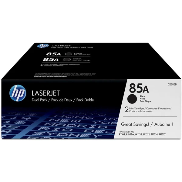 HP CE285AD č. 85A Čierna dvojbalenie originálne - Tonery - Hlavný obrázok