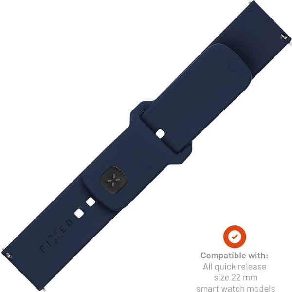 Set silikónových remienkov FIXED Silicone Sporty Strap s Quick Release 22mm pre smartwatch, modrý - Remienky - Obrázok XLM2000O01