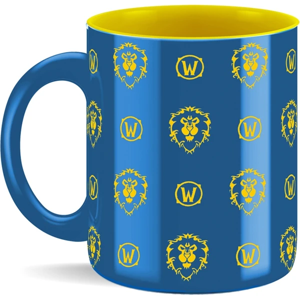 Keramický hrnček World of Warcraft Aliancia - celoplošný vzor 330 ml (darčekové balenie) - Hrnčeky - Obrázok XMGG000K01