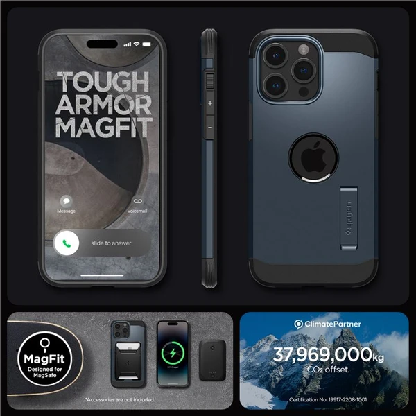 Spigen Tough Armor MagFit kryt iPhone 15 Pro Max modrý - Puzdra - Obrázok XMU8000601