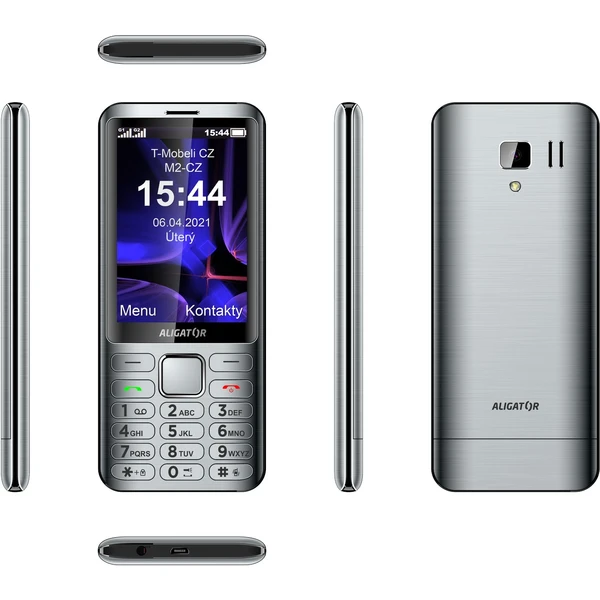ALIGATOR D950 Dual SIM strieborný - Mobilné telefóny - Obrázok XN5OF00101