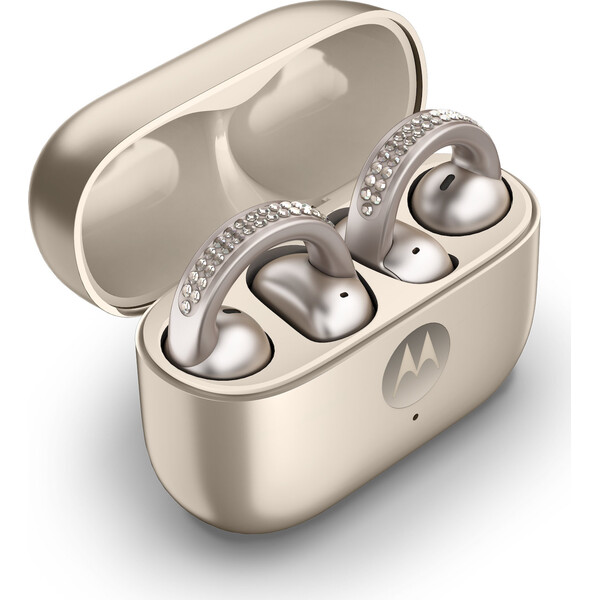Motorola Moto Buds Loop (Sound By BOSE) bezdrôtové slúchadlá Swarovski crystals béžová - Slúchadlá - Obrázok XNNK000K01