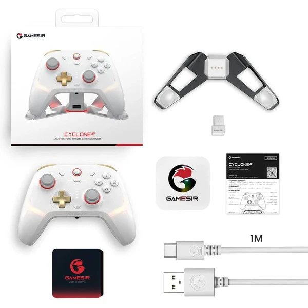 GameSir Cyclone 2 multiplatformný herný ovládač so stojanom biely (PC/NSW/NSW2/mobile) - Herné ovládače - Obrázok XNUD000K01