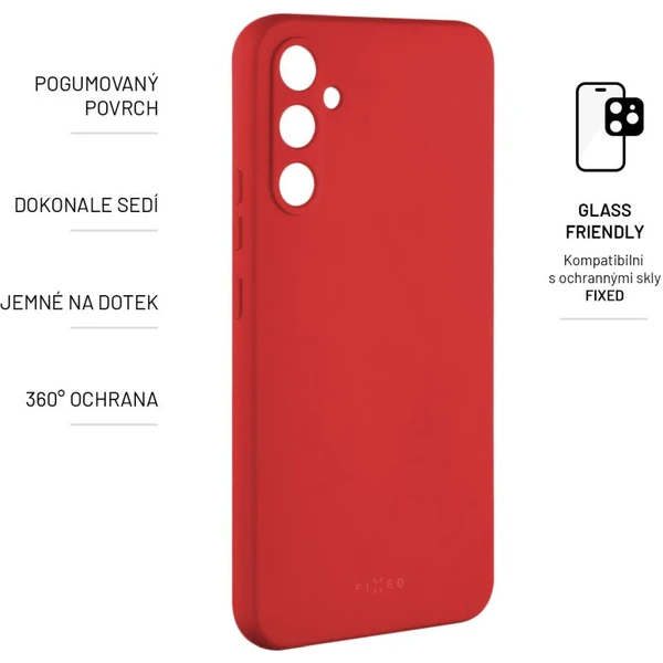 FIXED Story silikónový kryt Samsung Galaxy A34 5G červený - Puzdra - Obrázok XQX0000701