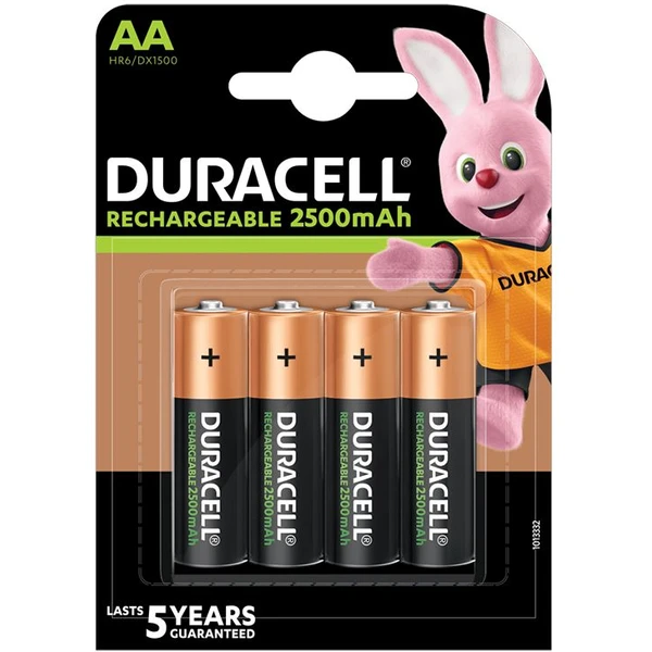 Duracell Rechargeable AA nabíjacia batéria, 2500mAh, 4 ks - Batérie - Hlavný obrázok