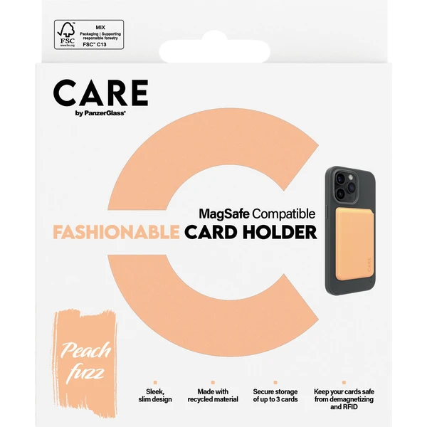 PanzerGlass® CARE Apple MagSafe RFID CardHolder puzdro na platobné karty broskyňové - Peňaženky - Obrázok XSQB000K01