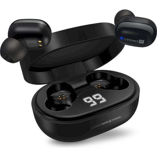 E-shop CONNECT IT True Wireless SensorTouch slúchadlá do uší s mikrofónom čierna