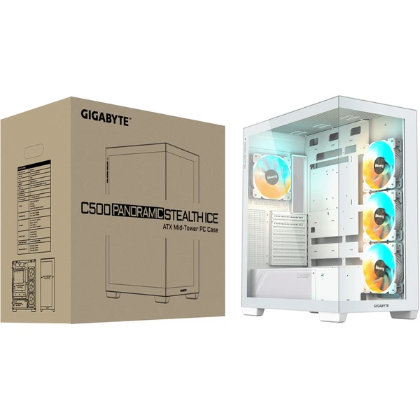 GIGABYTE C500 PANORAMIC STEALTH ICE biela - Počítačové skrine - Obrázok XT5H000K01