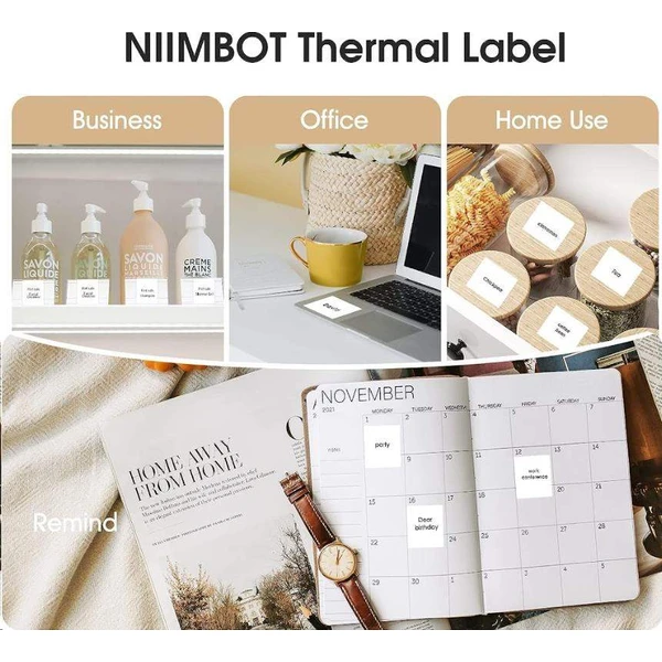 Niimbot štítky R 50x50mm 150ks pre B21, B3S, B1 biele - Pásky pre štítkovače - Obrázok XUR0000N01