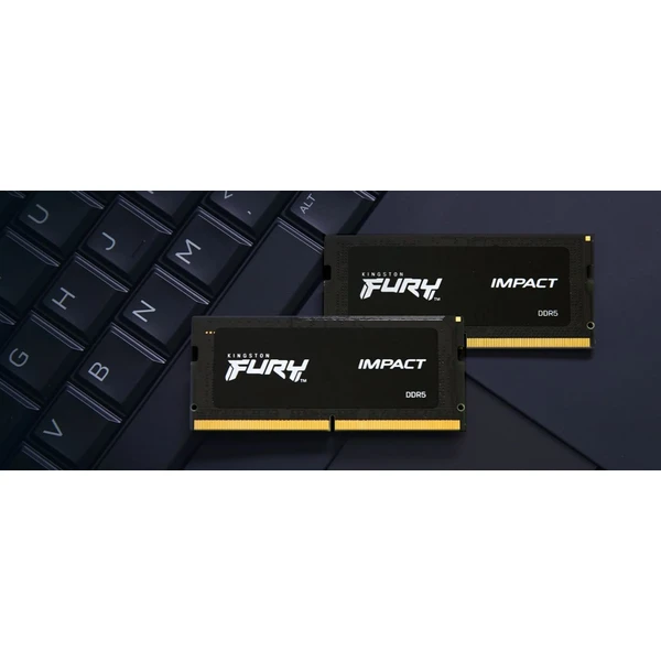 Kingston FURY Impact Black DDR5 16GB 4800MT/s CL38 SO-DIMM (1x16GB) XMP - Operačné pamäte - Obrázok XVAY600301