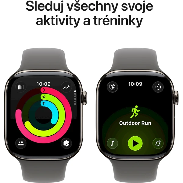 Apple Watch Series 11 Cellular (46mm) Prírodný titán so skalo šedým športovým remienkom M/L - Inteligentné hodinky - Obrázok XWRH000K01