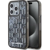 Karl Lagerfeld Liquid Glitter Monogram Gradient zadný kryt pre iPhone 15 Pro Max čierny - Puzdra