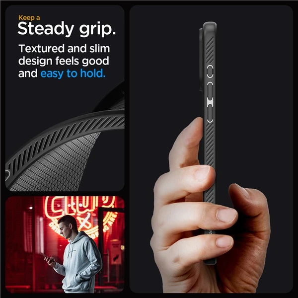 Spigen Liquid Air kryt iPhone 15 Pro Max matne čierny - Puzdra - Obrázok XWT8000601