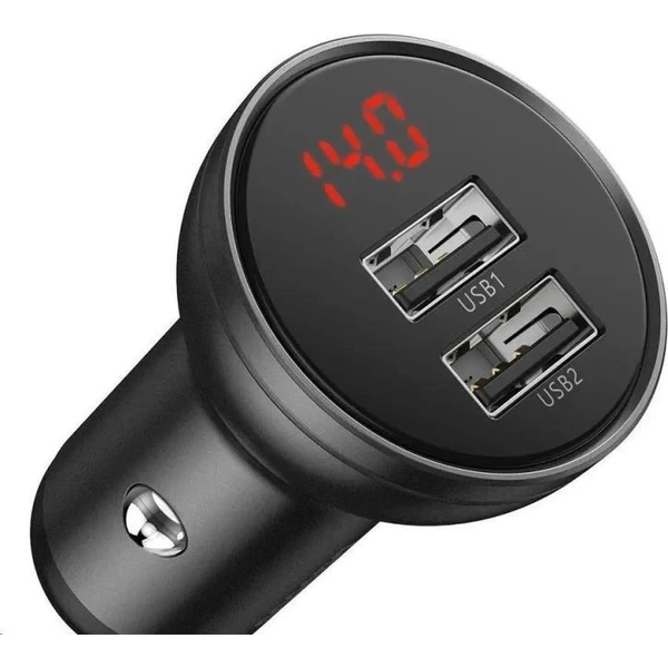 Baseus 24W 2x USB nabíjačka do auta šedá - Nabíjačky - Obrázok XWTL000K01