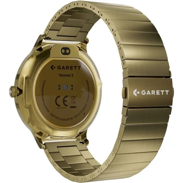 Garett Smartwatch Verona 2 Solid steel, zlatá - Inteligentné hodinky - Obrázok XX2J000K01