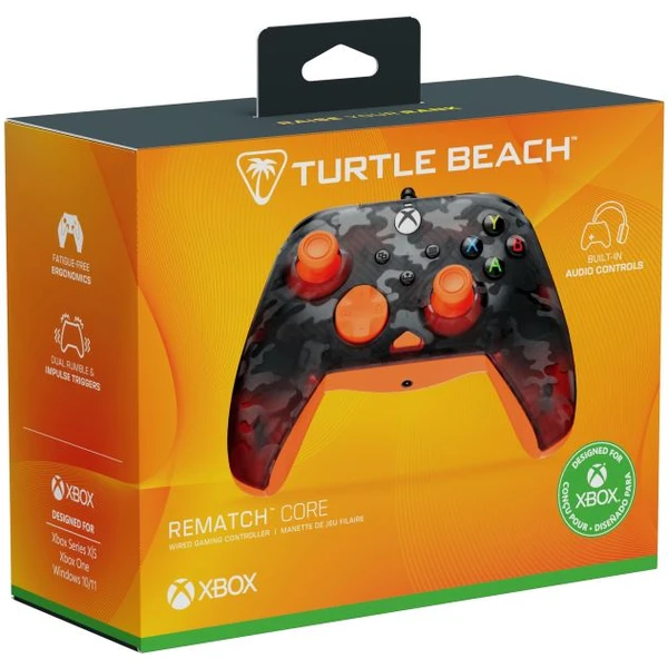 Turtle Beach herný ovládač Rematch Core Ghost Black Camo (XBOX/PC) oranžový - Herné ovládače - Obrázok XXMH000K01