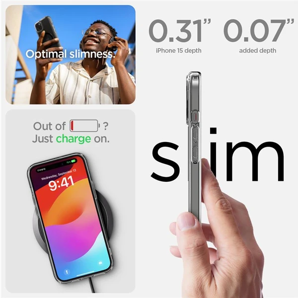 Spigen Ultra Hybrid MagFit kryt iPhone 15 čierny - Puzdra - Obrázok XXV8000601
