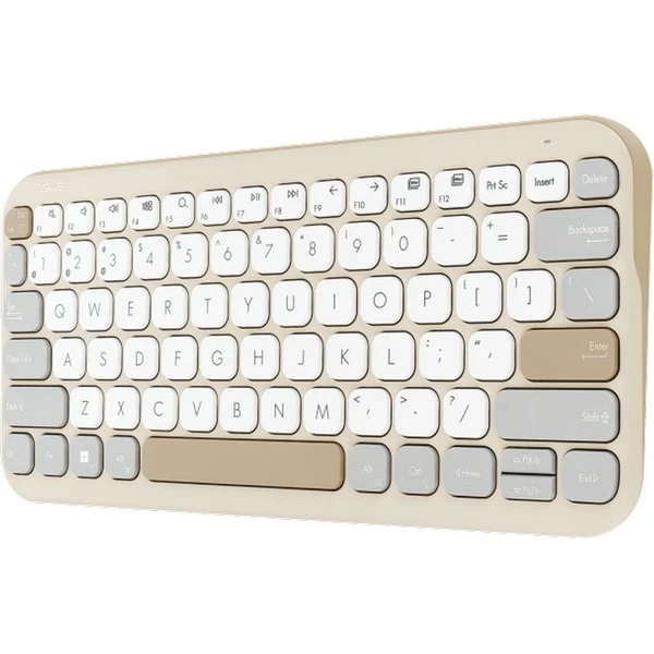 ASUS Marshmallow Keyboard KW100 bezdrôtová klávesnica (CZ/SK) béžová - Klávesnice - Obrázok XYDI000K01