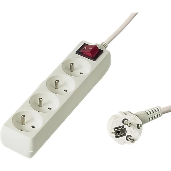 PremiumCord Predlžovací prívod 230V 5m 4 zásuvky - Zásuvky - Obrázok XYL3700301