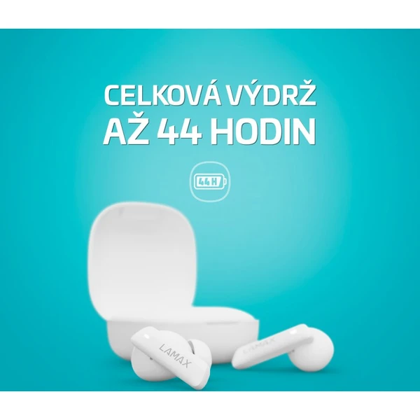 LAMAX Clips1 ANC bezdrôtové slúchadlá TWS biela - Slúchadlá - Obrázok XZD0000N01