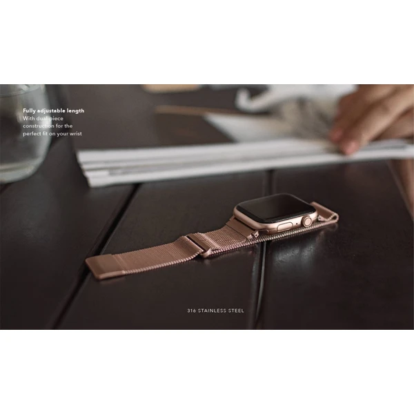 UNIQ Dante oceľový remienok Apple Watch 42/41/40/38mm Hunter zelený - Remienky - Obrázok Y0A1100501