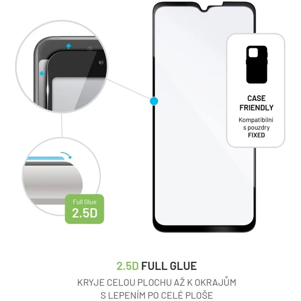 FIXED 2,5D Full-Cover tvrdené sklo Samsung Galaxy Xcover 7 5G čierne - Ochranné fólie a sklo - Obrázok Y0O4000J01