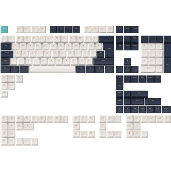 Dark Project - Navy Blue / Ivory Keycaps - Klávesnice - Obrázok Y179000K01