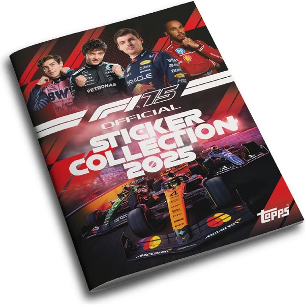 Samolepky Topps F1 2025 Special Anniversary Edition - Zberateľský Album + Samolepky - Zberateľské karty a nálepky - Obrázok Y1DN000K01