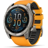 Garmin fenix 8 AMOLED Sapphire 51 mm titánové s oranžovým remienkom - Inteligentné hodinky
