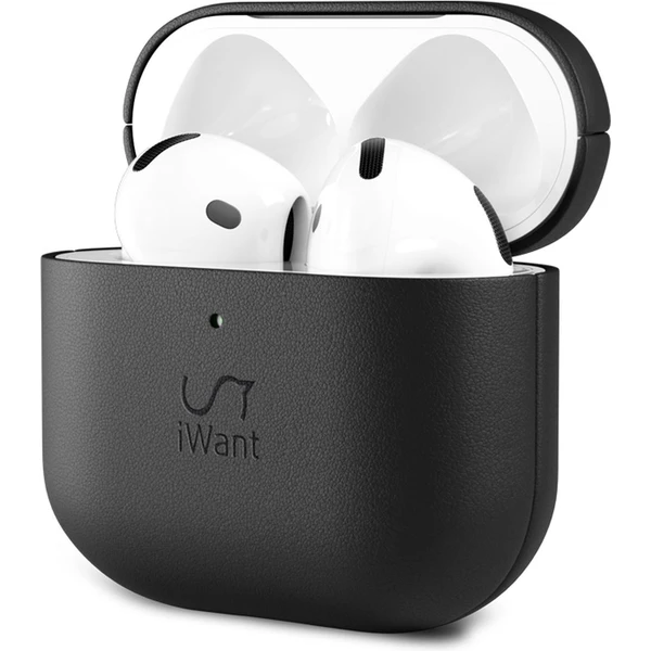 iWant kožené puzdro pre AirPods 4/4 (ANC) čierne - Puzdra - Obrázok Y1XD000J01