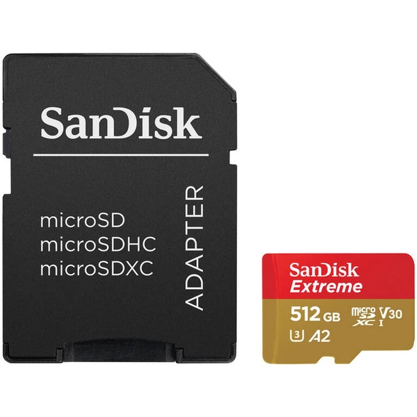 SanDisk Extreme microSDXC 512GB + SD adaptér - Pamäťové karty - Obrázok Y232000P01