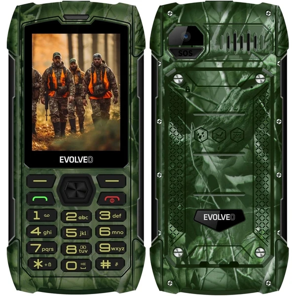 EVOLVEO StrongPhone H1 vodotesný odolný Dual SIM telefón lovecká kamufláž - Mobilné telefóny - Hlavný obrázok
