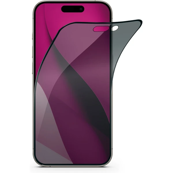 iWant 2,5D Privacy FlexiGlass privátne tvrdené sklo iPhone 16 / 15 - Ochranné fólie a sklo - Hlavný obrázok