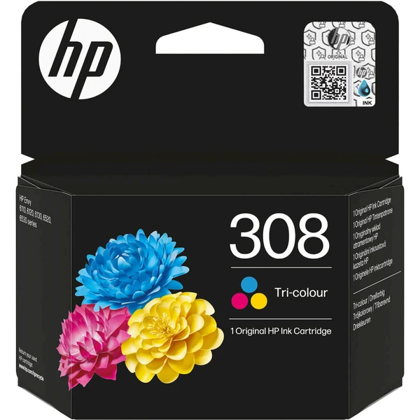 HP 7FP20UE č. 308 viacfarebná originálna - Cartridge - Hlavný obrázok