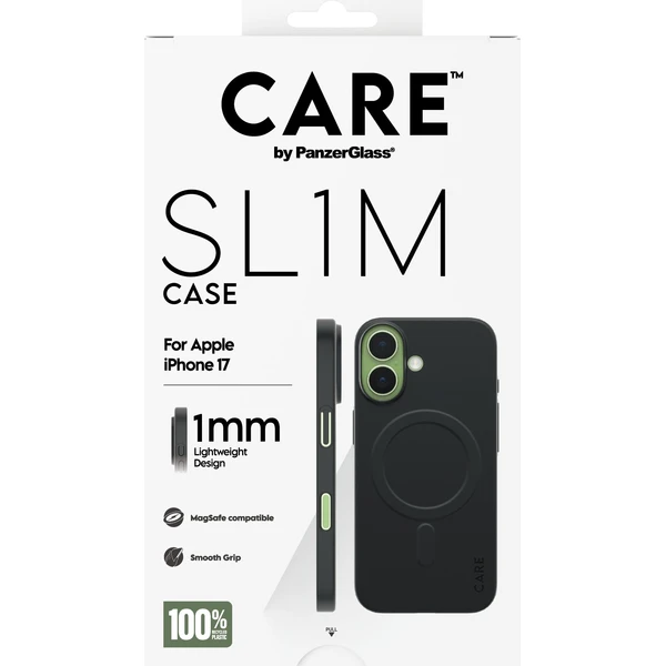 PanzerGlass® CARE SL1M (1mm) MagSafe kryt Apple iPhone 17 čierny - Puzdra - Obrázok Y2XL000K01