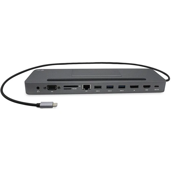 i-tec USB C kovová nízkoprofilová dokovacia stanica 100W - Dokovacie stanice - Obrázok Y39B000501