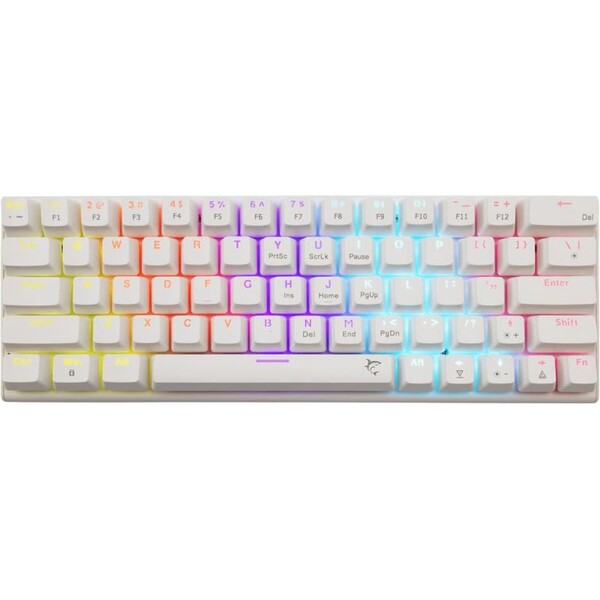 White Shark WAKIZASHI 2 herná mechanická klávesnica (US) (RED switch) biela