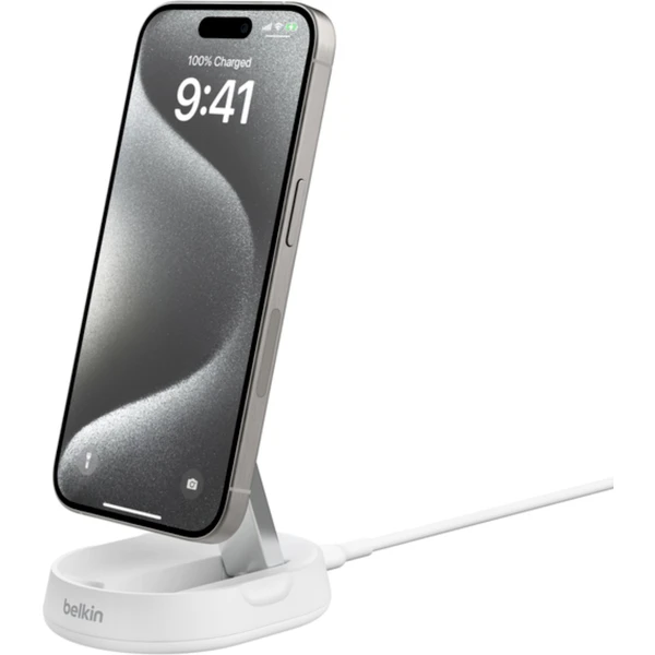 Belkin BOOST CHARGE PRE Qi2/MagSafe nabíjačka (15W) bez adaptéra biela - Nabíjačky - Obrázok Y422000O01