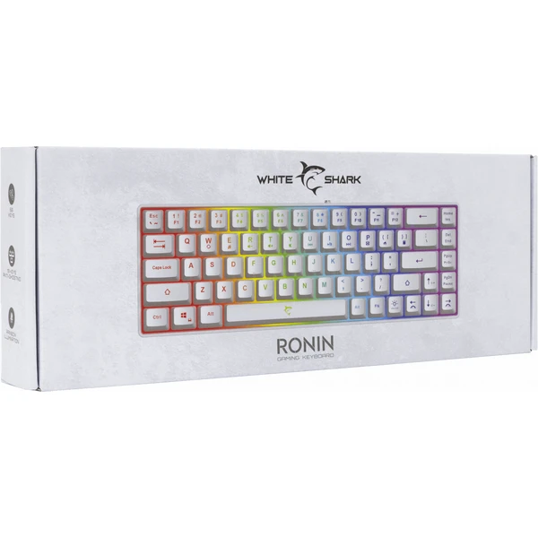 White Shark herná membránová klávesnica Ronin biela - Klávesnice - Obrázok Y7CYF00101
