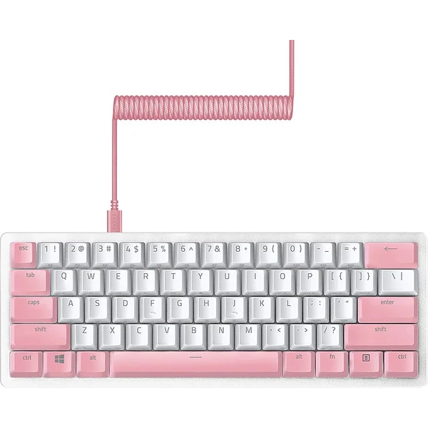 Razer PBT Keycap + Coiled Cable Upgrade Set ružová US/UK - Náhradné klávesy - Obrázok Y7FXF00101