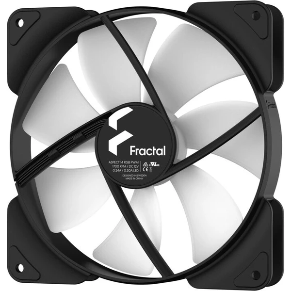 Fractal Design Aspect 14 RGB PWM Black Frame 3-pack - Ventilátory pre PC - Obrázok Y7UG300401