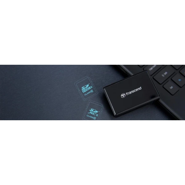 Transcend USB 3.1 čítačka pamäťových kariet čierna - Čítačky pamäťových kariet - Obrázok Y8B9500301