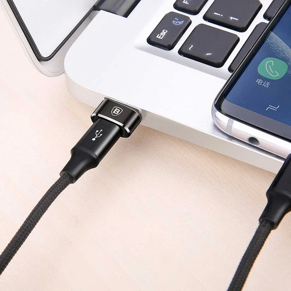 Baseus prevodník USB-A na USB-C čierny - Redukcie - Obrázok Y90T200301